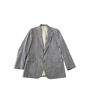 Chaps by Ralph Lauren Mens Blazer Jacket Gray Plaid Two Button Sport Coat 42R